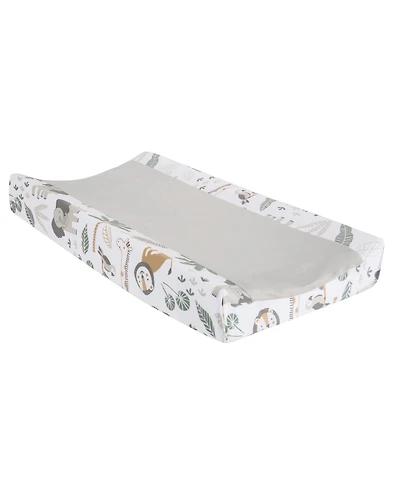 Lambs & Ivy Jungle Friends Soft, Warm & Cozy Safari Changing Pad Cover - Gray