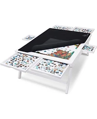 Jumbl 1500pc Puzzle Board 23”x31” Wooden Puzzle Table w/Legs & Mat