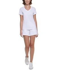 Calvin Klein Performance Embroidered V-Neck Logo T-Shirt