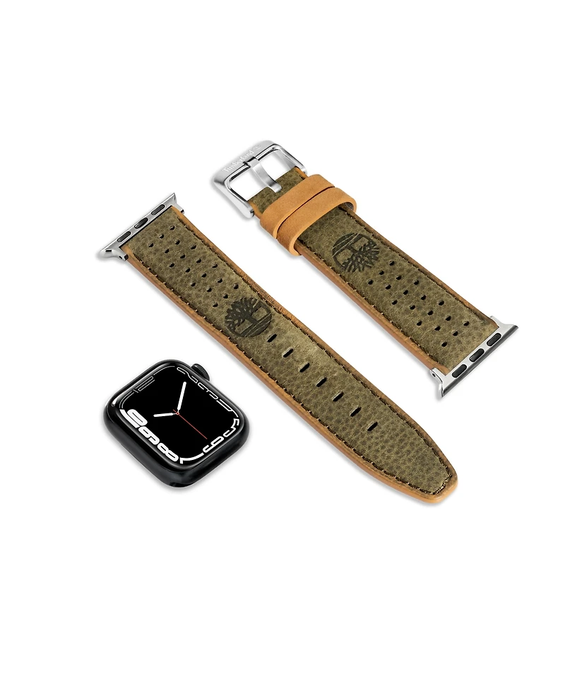 Timberland Unisex Daintree Dark Green Genuine Leather Universal Smart Watch Strap 22mm