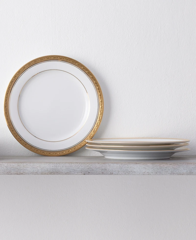 Noritake Crestwood Gold Set of 4 Salad Plates, Service For 4