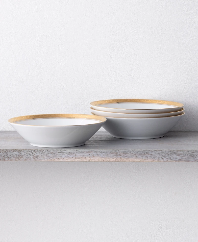 Noritake Crestwood Gold Set of 4 Soup Bowls, Service For 4