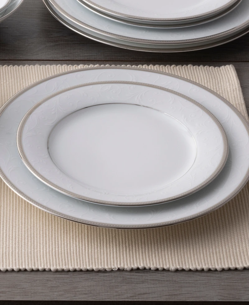 Noritake Regina Platinum Set of 4 Salad Plates, Service For 4