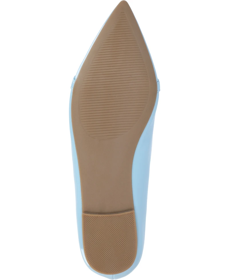 Journee Collection Women's Clareene Chain Pointed Toe Flats