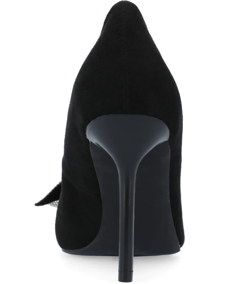 Journee Collection Women's Marcie Rhinestone Bow Pumps