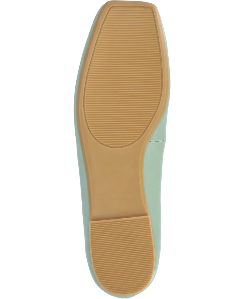 Journee Collection Women's Zimia Buckle Square Toe Ballet Flats