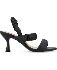 Journee Collection Women's Amaree Ruched Strap Dress Sandals