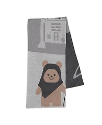 Lambs & Ivy Star Wars The Force Knit Baby Blanket - Yoda/Ewok/R2-D2/Vader