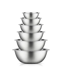 JoyJolt Stainless Steel Mixing Bowl, Set of 6