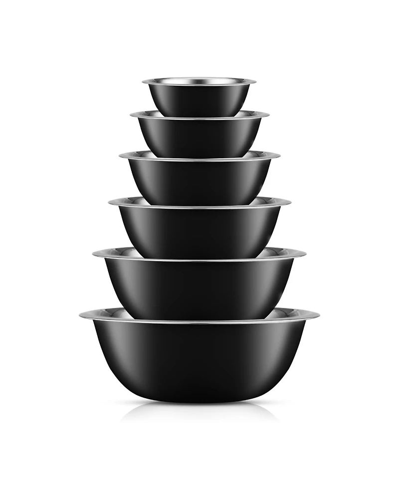 JoyJolt Stainless Steel Mixing Bowl, Set of 6