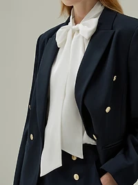 Lilysilk Women's Bow-tie Neck Silk Blouse