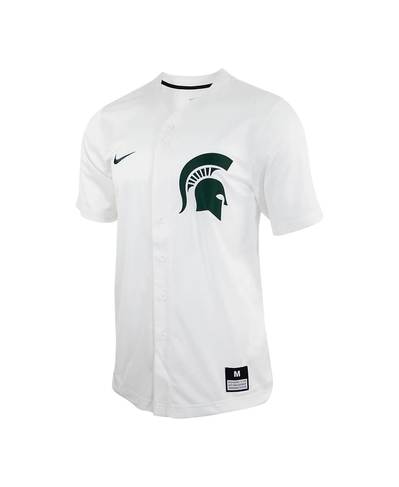 Men's Nike White Michigan State Spartans Replica Baseball Jersey