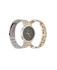Jones New York Men's Analog Two Tone Metal Alloy Bracelet Watch