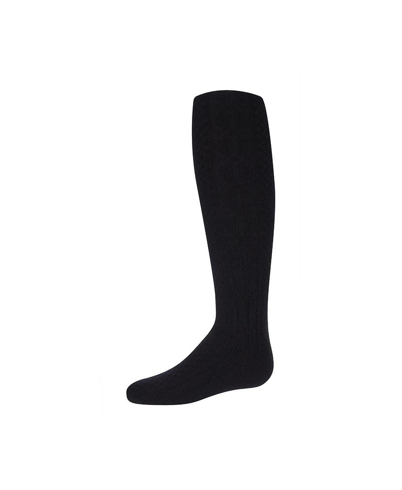 MeMoi Girls Chunky Cable Knit Cotton Blend Knee High Socks