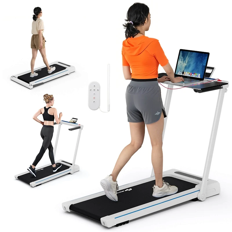2.25HP 3-in-1 Folding Treadmill W/Table Speaker Remote Control