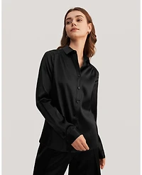 Lilysilk Women's Long Sleeves Collared Silk Blouse