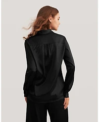 Lilysilk Women's Long Sleeves Collared Silk Blouse