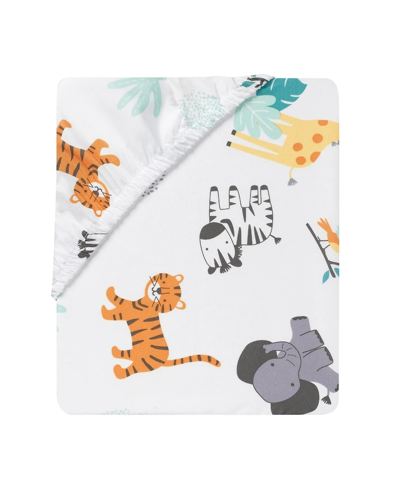 Bedtime Originals Mighty Jungle Animals Baby/Infant/Toddler Fitted Crib Sheet
