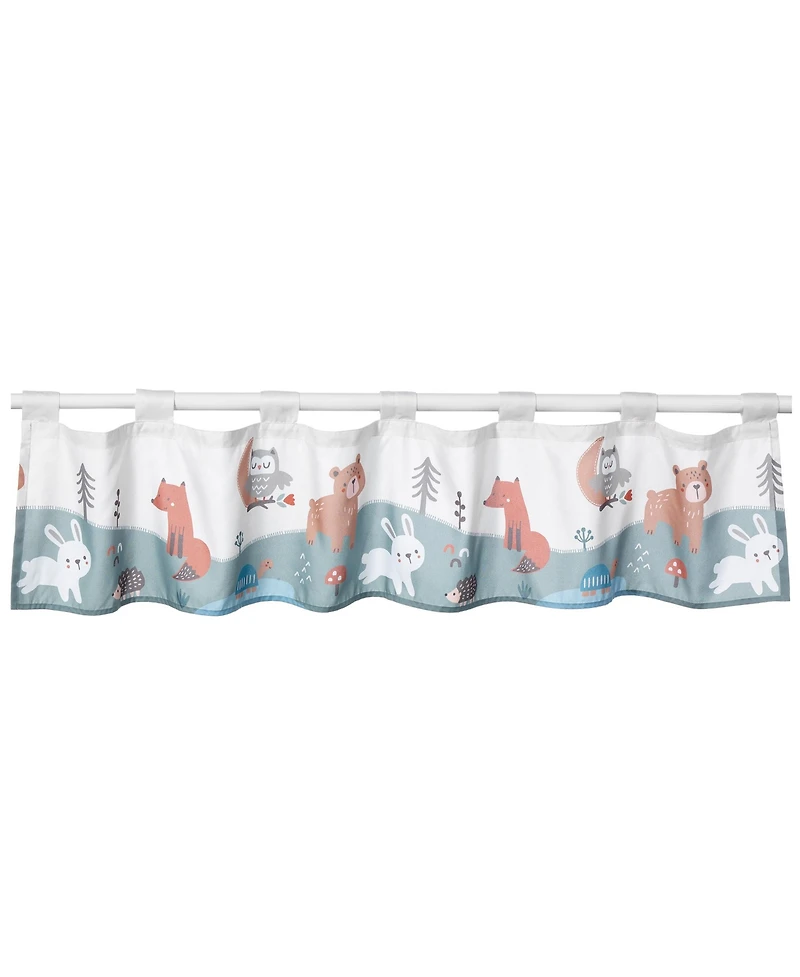 Bedtime Originals Animal Alphabet Sage Green/Cream Nursery Window Valance