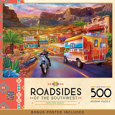 Masterpieces Roadsides of the Southwest - Into the Valley 500 Piece Jigsaw Puzzle