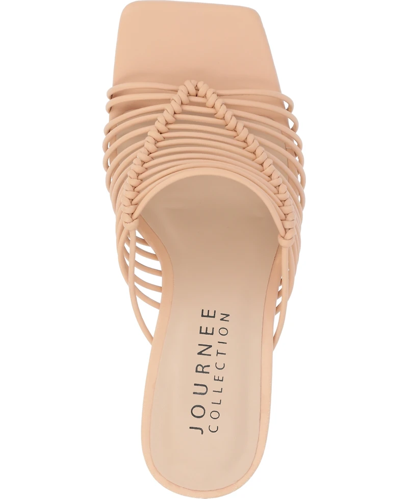 Journee Collection Women's Saskia Caged Strappy Stilletto Dress Sandals