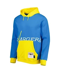 Men's Mitchell & Ness Powder Blue Los Angeles Chargers Big Face 5.0 Pullover Hoodie