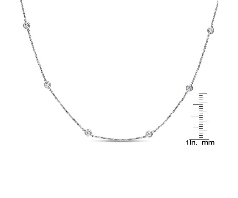 Sterling Silver Clear Cubic Zirconia Necklace