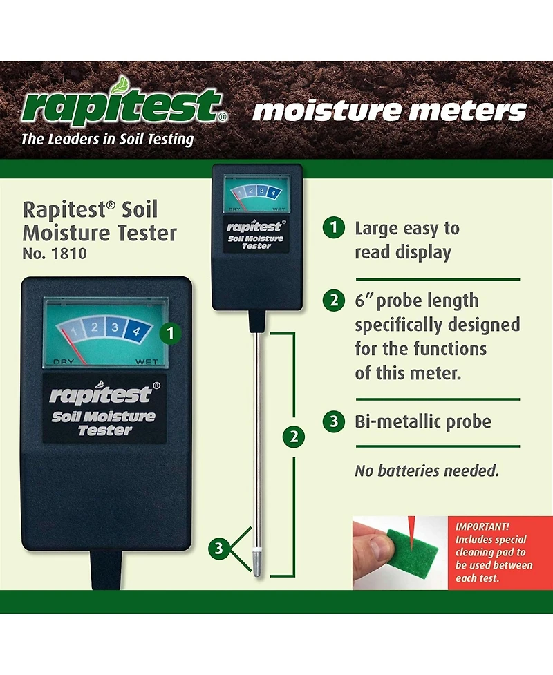 Luster Leaf Inc Luster Leaf 1810 Rapitest Mini Moisture Tester