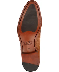 Taft Men's Lucca Embossed Floral Leather Monk Strap Dress Shoes