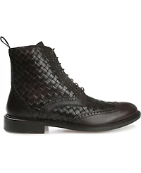 Taft Men's Saint Handwoven Leather Wingtip Dress Boots