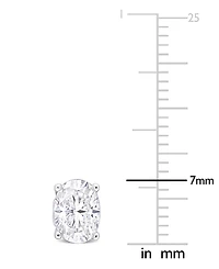 Macy's Oval Moissanite Stud Earrings 2 ct. t.w in Sterling Silver