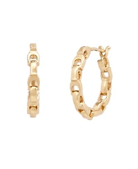 Coach Signature Chain Hoop Earrings