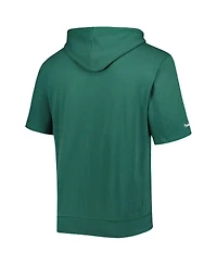 Men's Mitchell & Ness Green Bay Packers Washed Short Sleeve Pullover Hoodie