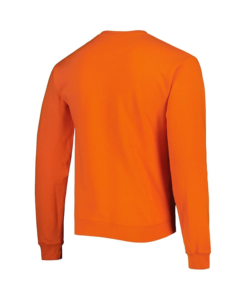 Men's League Collegiate Wear Orange Clemson Tigers 1965 Arch Essential Fleece Pullover Sweatshirt
