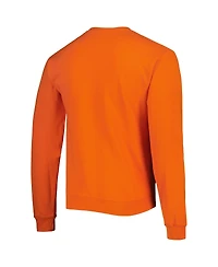 Men's League Collegiate Wear Orange Clemson Tigers 1965 Arch Essential Fleece Pullover Sweatshirt