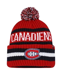 Men's '47 Brand Red Montreal Canadiens Bering Cuffed Knit Hat with Pom