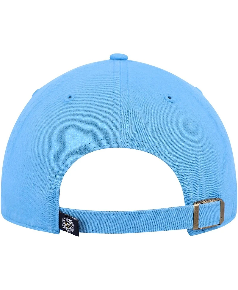 Men's '47 Brand Light Blue Pittsburgh Penguins Clean Up Adjustable Hat