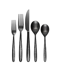 Oneida Storm Black 20 Piece Everyday Flatware Set, Service For 4