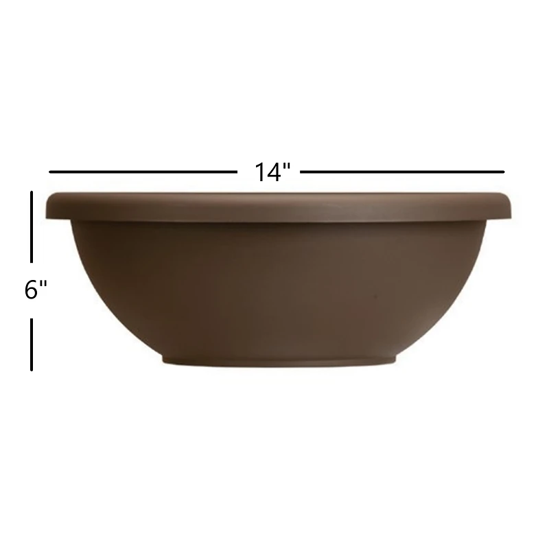 Akro Mills GAB14000E21 Garden Bowl, Chocolate, 14-Inch