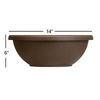 Akro Mills GAB14000E21 Garden Bowl, Chocolate, 14-Inch