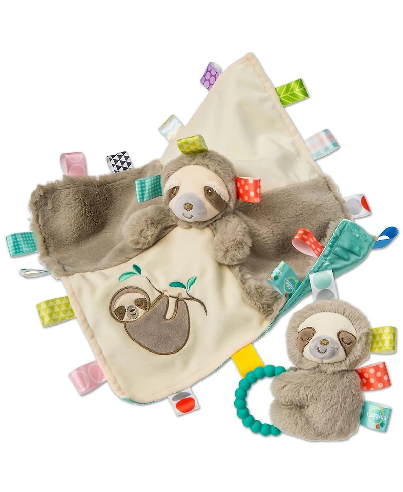 Mary Meyer Taggies Molasses Sloth Blanket & Rattle Set