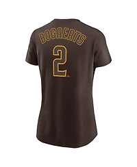 Women's Nike Xander Bogaerts Brown San Diego Padres Name and Number T-shirt