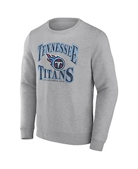 Men's Fanatics Heathered Charcoal Tennessee Titans Playability Pullover Sweatshirt