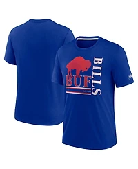 Men's Nike Royal Buffalo Bills Wordmark Logo Tri-Blend T-shirt