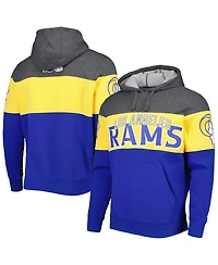 Men's Starter Heather Charcoal, Royal Los Angeles Rams Extreme Pullover Hoodie
