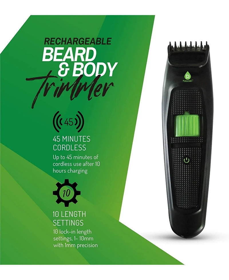 Pursonic Rechargable Beard Body Trimmer