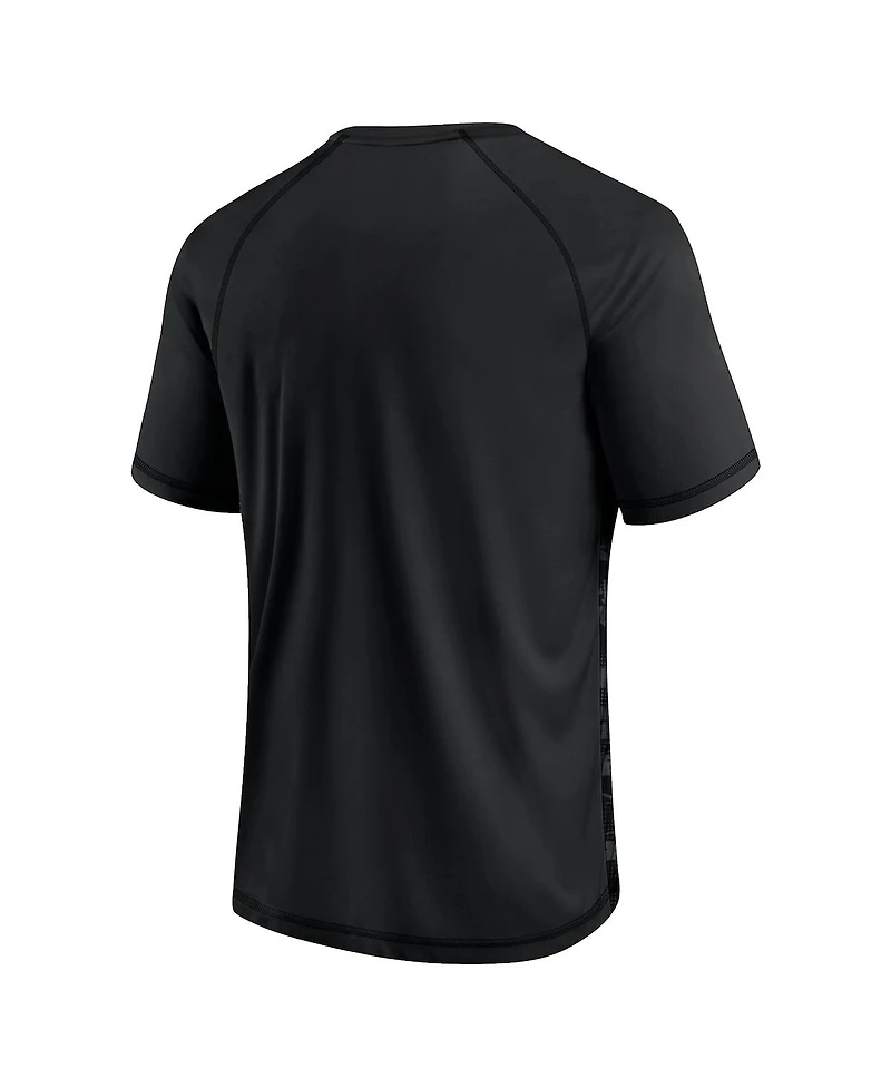 Men's Fanatics Chicago Bears Blackout Hail Mary Raglan T-shirt