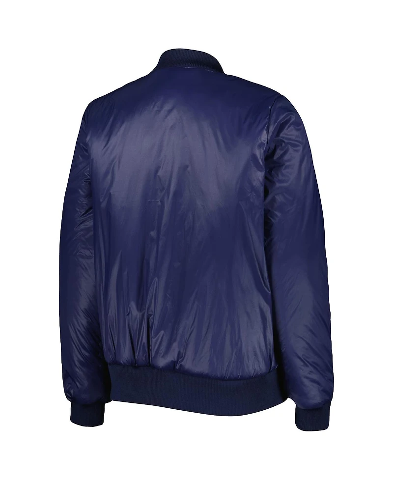 Women's G-iii 4Her by Carl Banks Oatmeal, Navy Chicago Bears Switchback Reversible Full-Zip Jacket