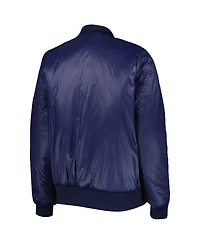 Women's G-iii 4Her by Carl Banks Oatmeal, Navy Chicago Bears Switchback Reversible Full-Zip Jacket