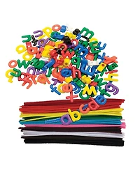 Kaplan Early Learning Lacing Lower Case Letter Beads & Chenille Stems